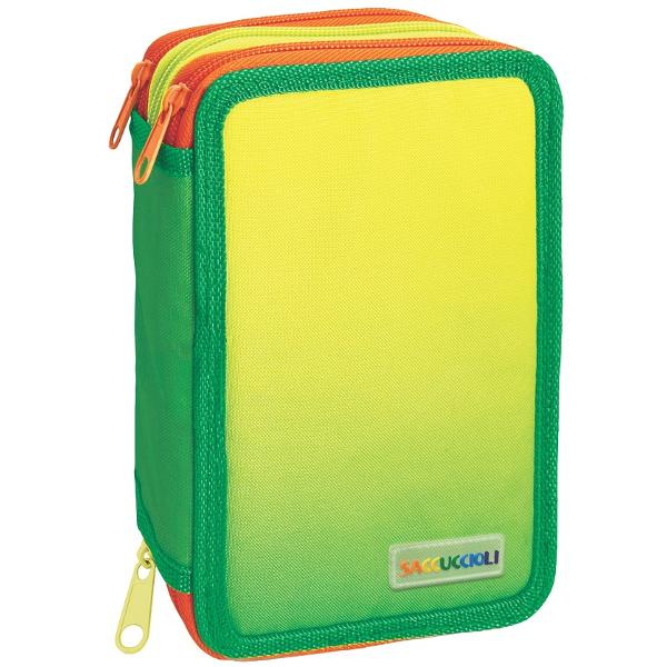 Penar echipat: Color Block. Verde-portocaliu