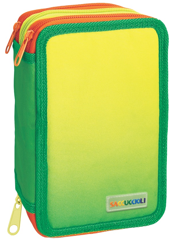 Imaginea produsului 'Penar echipat: Color Block. Verde-portocaliu'