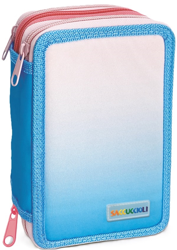 Imaginea produsului 'Penar echipat: Color Block. Roz-bleu'