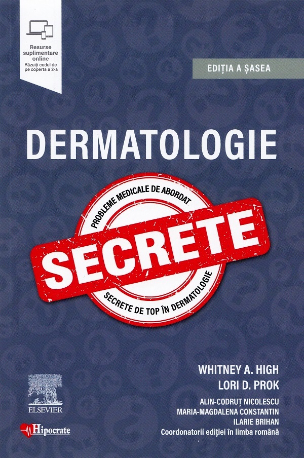 Coperta cărții 'Dermatologie. Secrete Ed.6 - Whitney A. High, Lori D. Prok'
