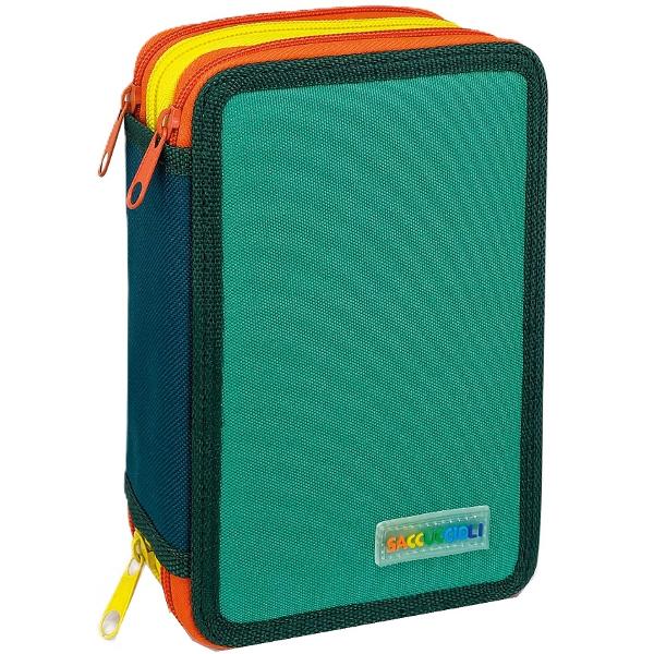 Penar echipat: Color Block.Verde-portocaliu