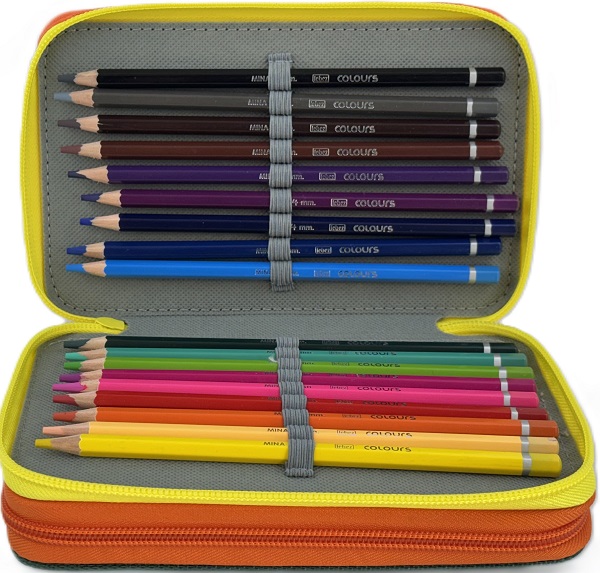 Imaginea produsului 'Penar echipat: Color Block.Verde-portocaliu'