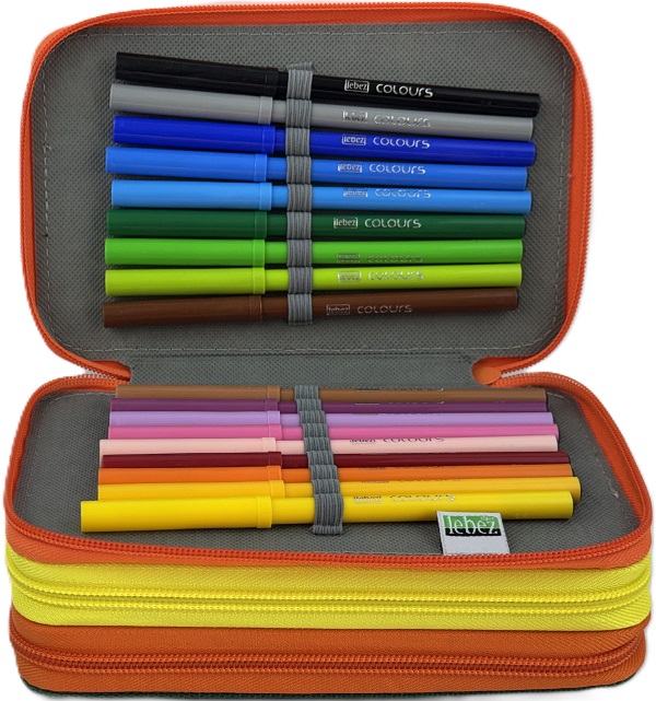 Imaginea produsului 'Penar echipat: Color Block.Verde-portocaliu'