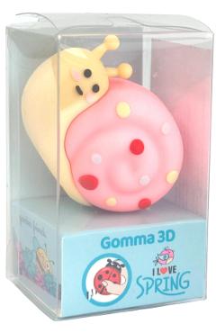 Imaginea produsului 'Radieră Garden Friends 3D. Melc roz'