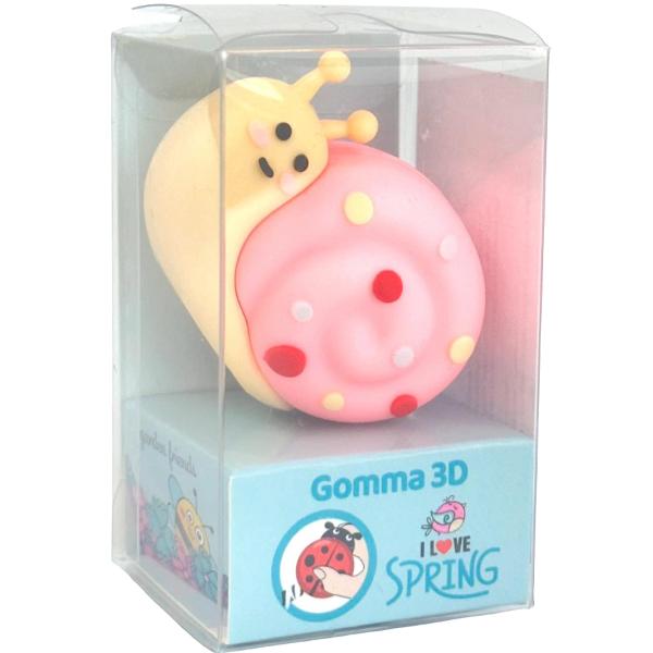 Radiera Garden Friends 3D. Melc roz