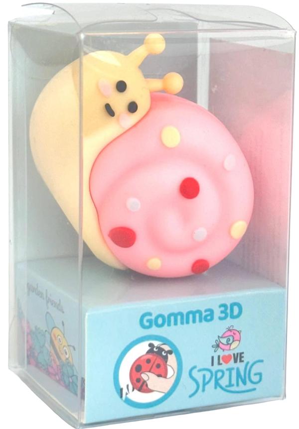 Radiera Garden Friends 3D. Melc roz