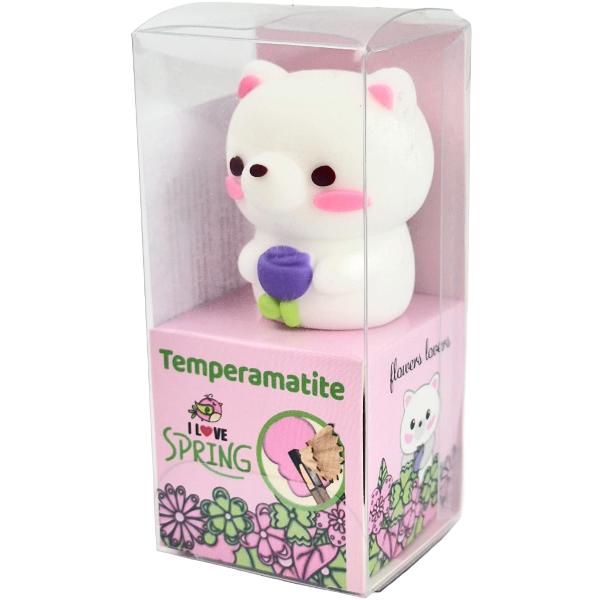 Ascutitoare Flowers Lovers 3D. Ursulet alb