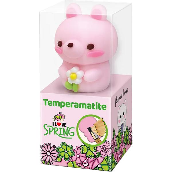 Ascutitoare Flowers Lovers 3D. Ursulet roz