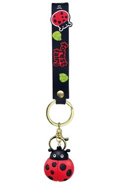 Imaginea produsului 'Breloc: I Love Spring cu charm și șnur din silicon. Buburuză'