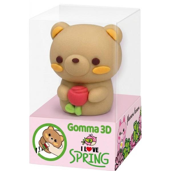 Radiera Flowers Lovers 3D. Ursulet bej