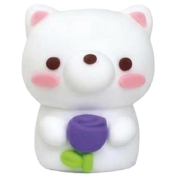 Radiera Flowers Lovers 3D. Ursulet alb