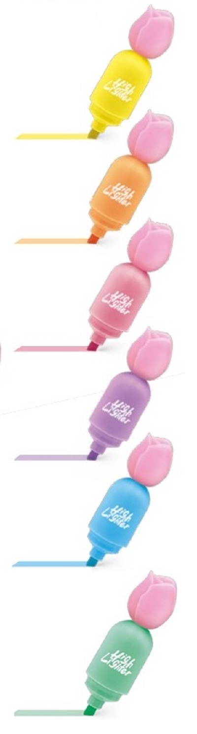 Imaginea produsului 'Set 6 markere evidențiatoare Puffy Tulips'