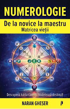 Coperta cărții 'Numerologie de la novice la maestru. Matricea vieții - Naran Gheser'