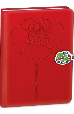 Imaginea produsului 'Jurnal cu închidere magnetică: Floral. Rosu'