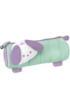 Imaginea produsului 'Penar Cilindric matlasat Cute Dog. Verde-Mov'