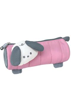 Imaginea produsului 'Penar Cilindric matlasat Cute Dog. Roz-Gri'