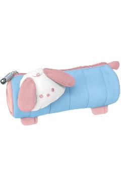 Imaginea produsului 'Penar Cilindric matlasat Cute Dog. Bleu-Roz'