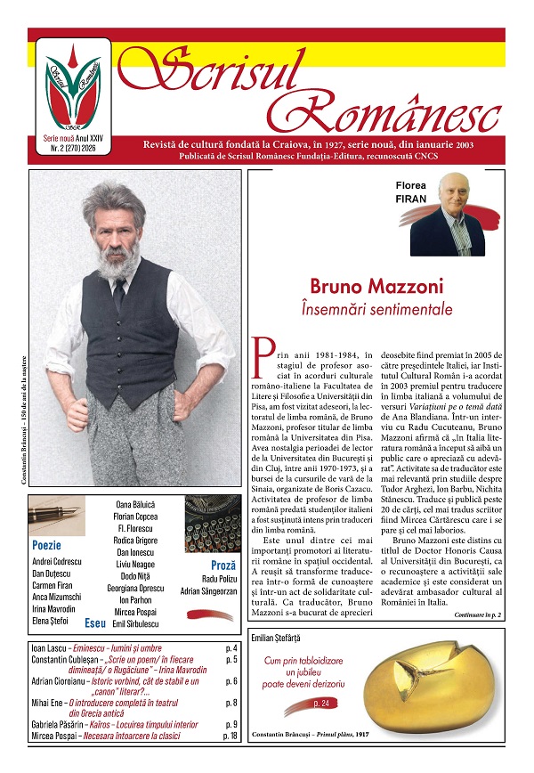 Coperta cărții 'Revista Scrisul Romanesc Nr.2 din 2026'