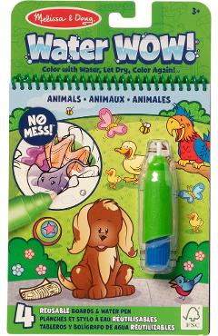 Imaginea produsului 'Carte de colorat reutilizabilă cu apă: Water Wow. Animale'