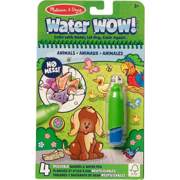 Carte de colorat reutilizabila cu apa: Water Wow. Animale