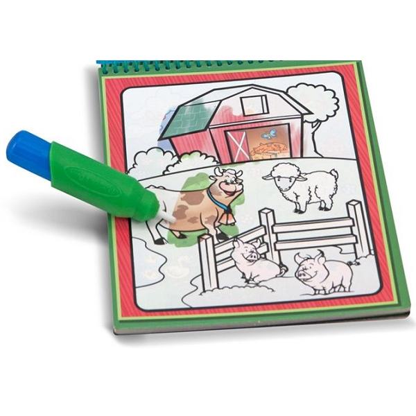 Carte de colorat reutilizabila cu apa: Water Wow. Animale