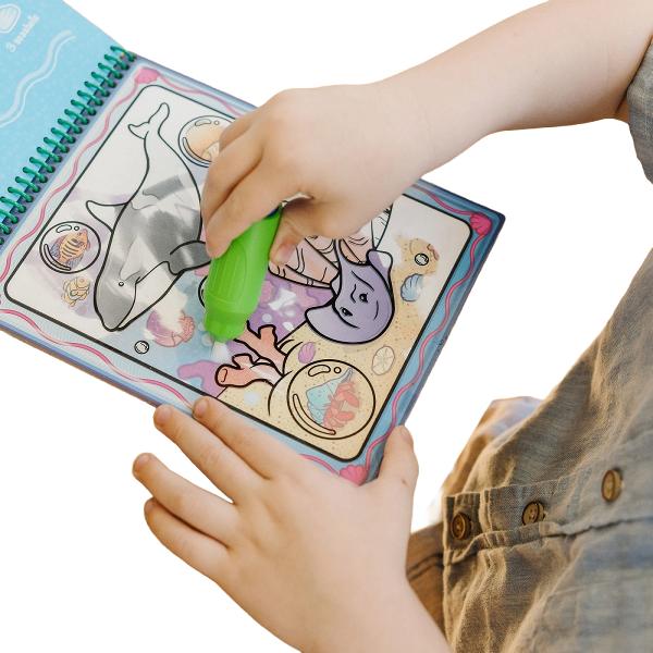 Carte de colorat reutilizabila cu apa: Water Wow. Animale