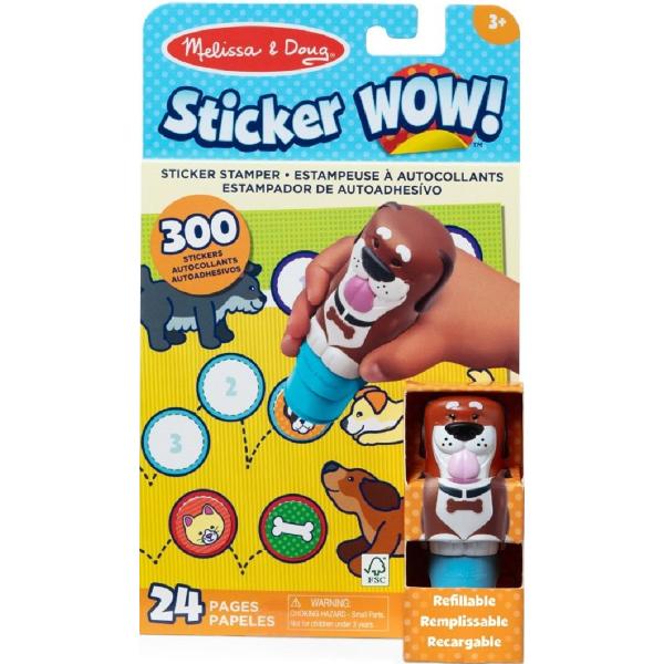 Set de joaca autocolante si stampila: Sticker Wow. Catelus