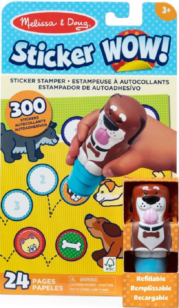 Imaginea produsului 'Set de joacă autocolante și ștampilă: Sticker Wow. Cățeluș'