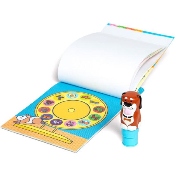 Set de joaca autocolante si stampila: Sticker Wow. Catelus