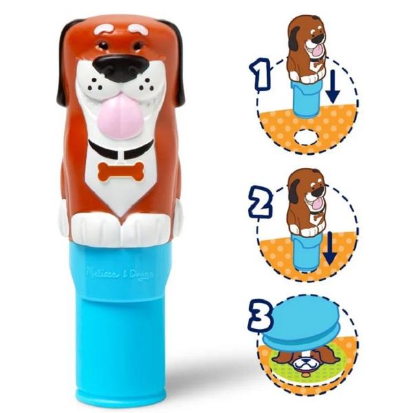 Set de joaca autocolante si stampila: Sticker Wow. Catelus