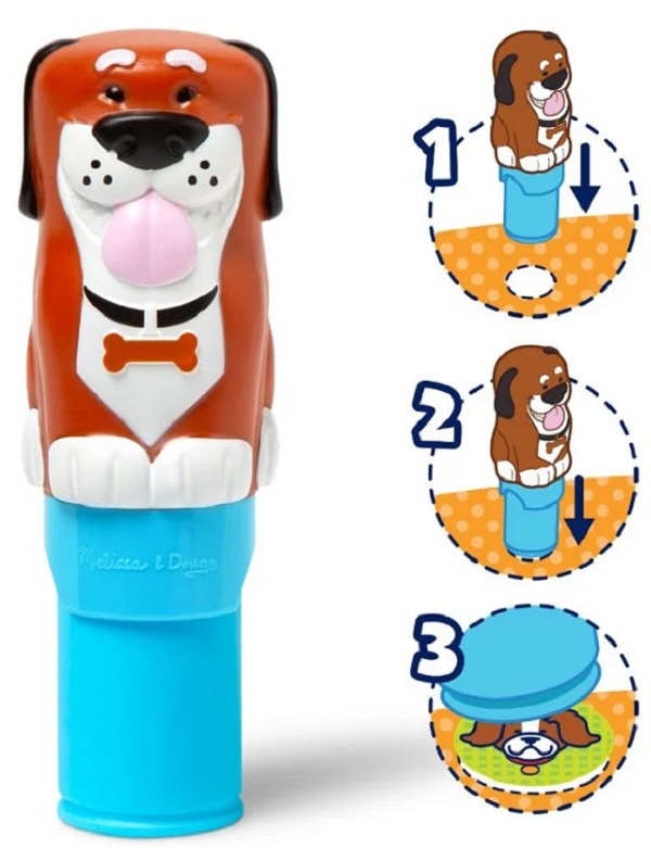 Imaginea produsului 'Set de joacă autocolante și ștampilă: Sticker Wow. Cățeluș'