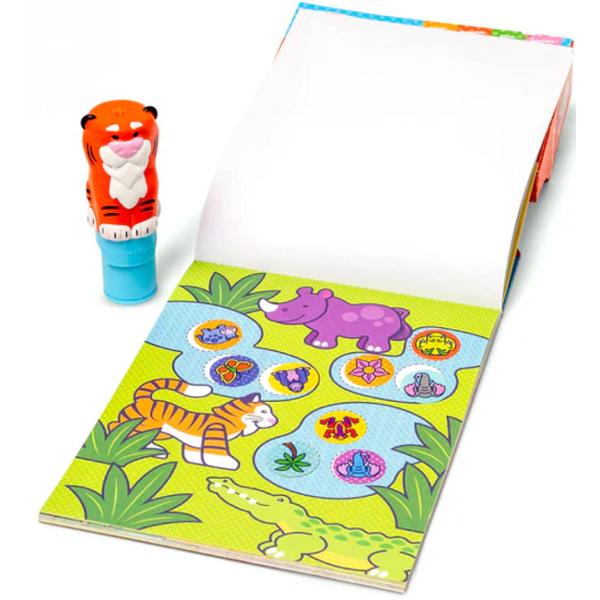 Set de joaca autocolante si stampila: Sticker Wow. Tigru