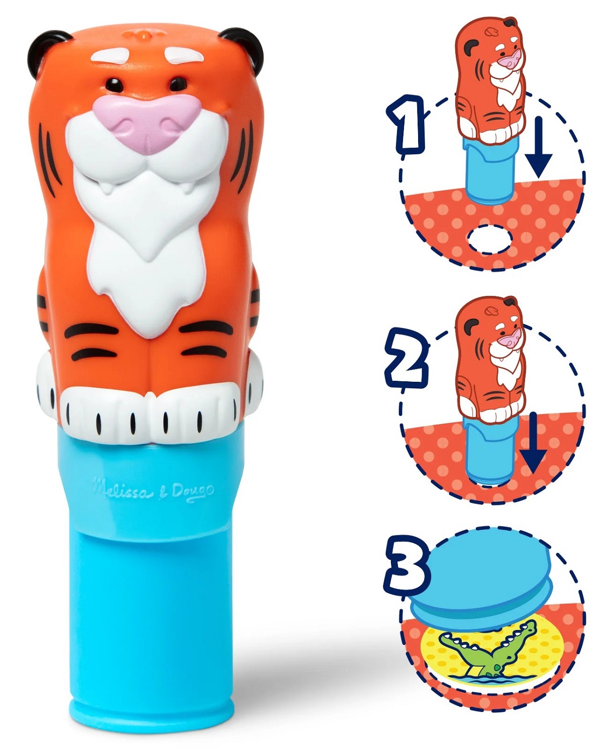 Imaginea produsului 'Set de joacă autocolante și ștampilă: Sticker Wow. Tigru'