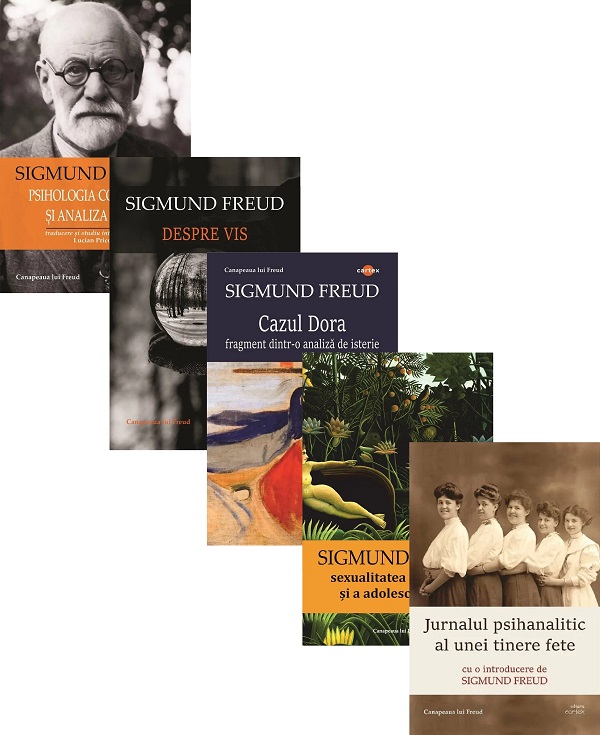 Coperta cărții 'Pachet 5 cărți: Canapeaua lui Freud - Sigmund Freud'
