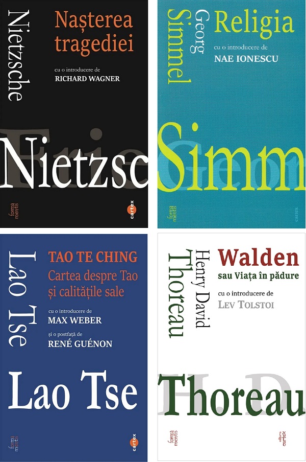 Coperta cărții 'Pachet 8 cărți: Forma mentis - Confucius, Arthur Schopenhauer, Rene Descartes, Sfantul Augustin, Friedrich Nietzsche,'