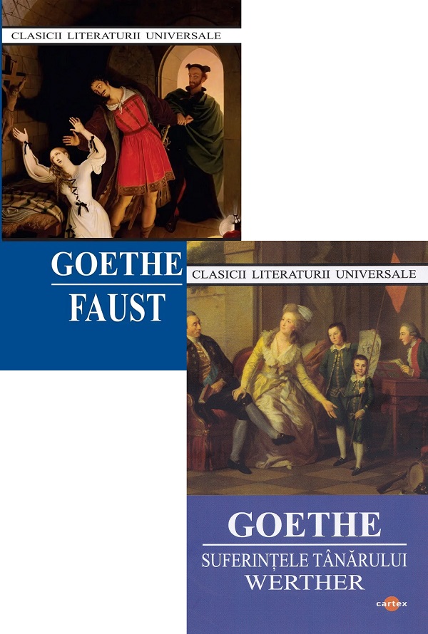 Coperta cărții 'Pachet 2 cărți: Faust + Suferințele tânărului Werther - Johann Wolfgang Goethe'