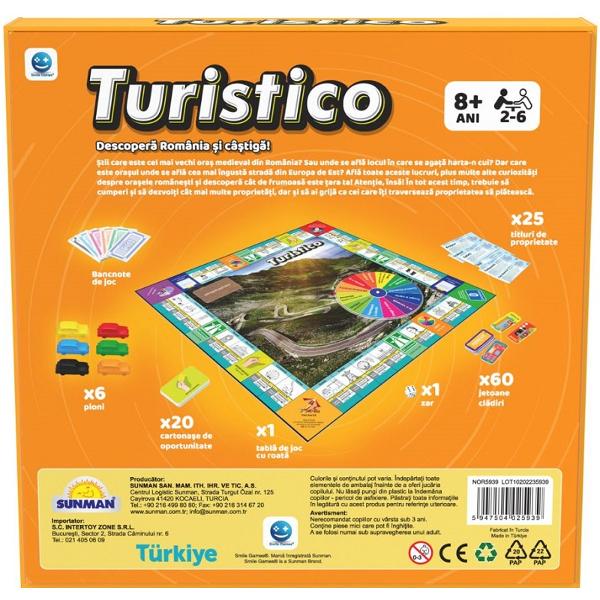 Joc de societate: Turistico. Decopera Romania si castiga!