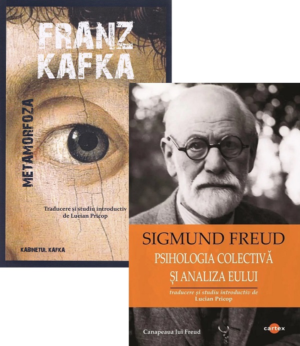 Coperta cărții 'Pachet 2 cărți: Metamorfoza + Psihologia colectivă și analiza Eului - Franz Kafka, Sigmund Freud'