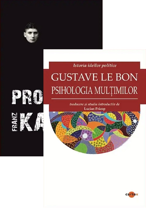 Coperta cărții 'Pachet 2 cărți: Procesul + Psihologia mulțimilor - Franz Kafka, Gustave Le Bon'