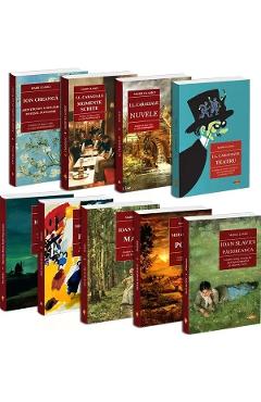Coperta cărții 'Pachet 9 cărți: Marii clasici - Ion Creangă, I.L. Caragiale, Mihai Eminescu, Ion Slavici'