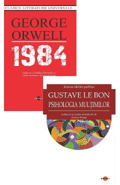 Coperta cărții 'Pachet 2 cărți: 1984 + Psihologia mulțimilor - George Orwell, Gustave le Bon'