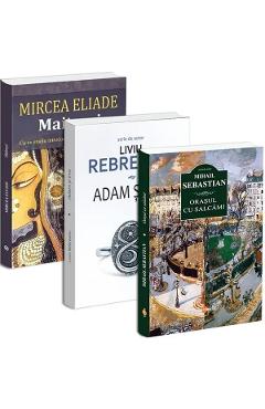 Coperta cărții 'Pachet 3 cărți: Adam și Eva + Maitreyi + Orașul cu salcâmi - Liviu Rebreanu, Mircea Eliade, Mihail Sebastian'