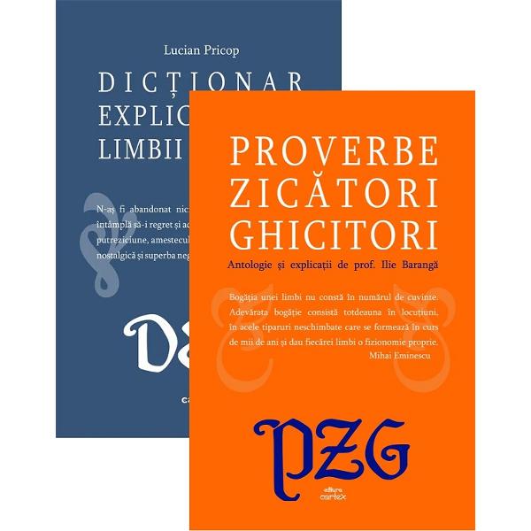 Pachet 2 carti: DEX + Proverbe, zicatori, ghicitori - Lucian Pricop