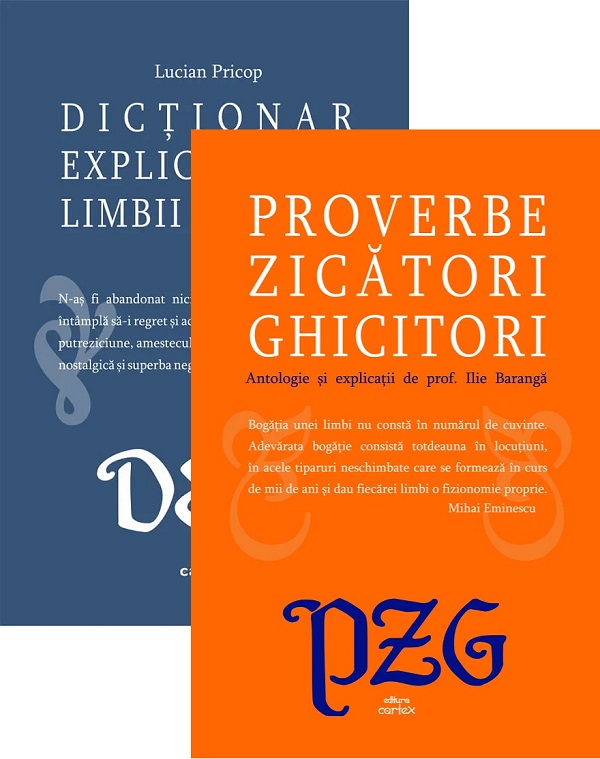 Coperta cărții 'Pachet 2 cărți: DEX + Proverbe, zicători, ghicitori - Lucian Pricop'