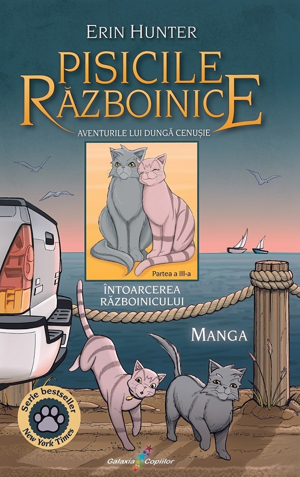 Coperta cărții 'Pisicile Războinice Vol.3: Aventurile lui Dungă Cenușie. Întoarcerea Războinicului - Erin Hunter'