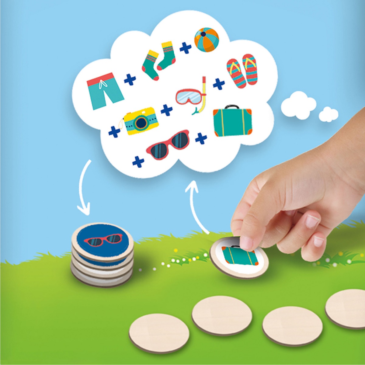 Imaginea produsului 'Joc Wrap and Go: Dame, Joc de memorie, Merg în vacanță'