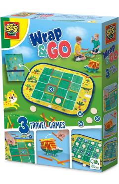 Imaginea produsului 'Joc Wrap and Go: Patru la rând, Buline și cutii, Pachet Croco'