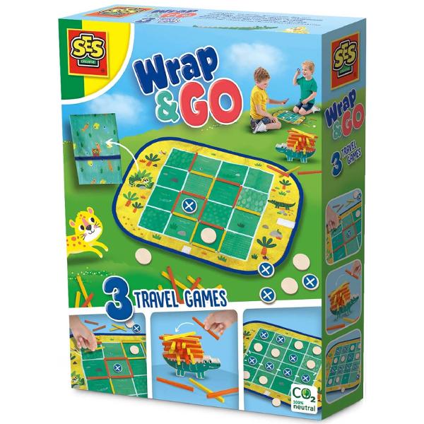 Joc Wrap and Go: Patru la rand, Buline si cutii, Pachet croco