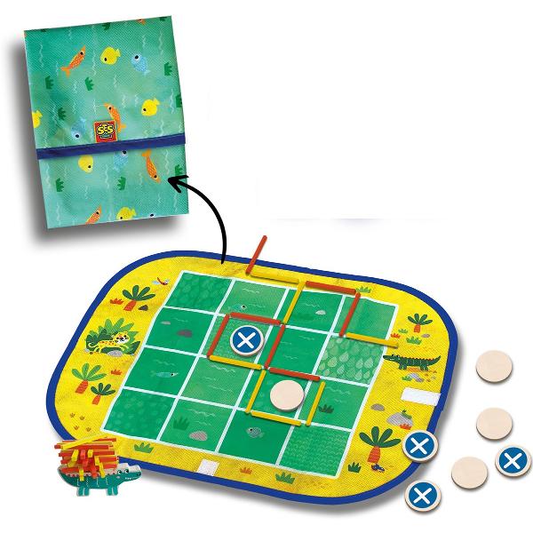 Joc Wrap and Go: Patru la rand, Buline si cutii, Pachet croco