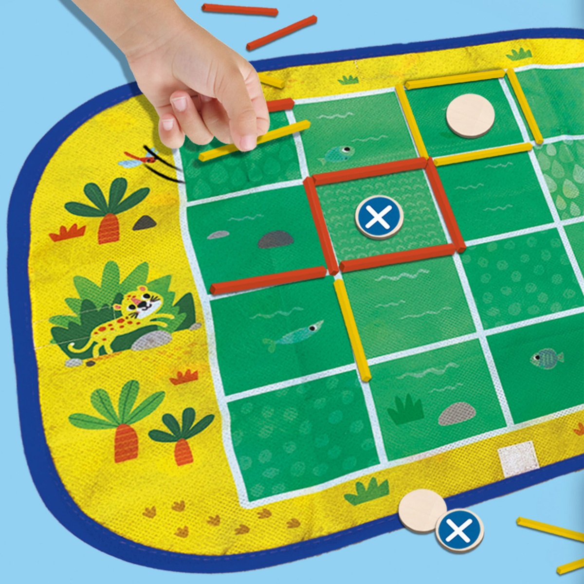 Imaginea produsului 'Joc Wrap and Go: Patru la rând, Buline și cutii, Pachet Croco'